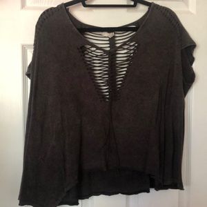 Free People Cut-out T-Shirt